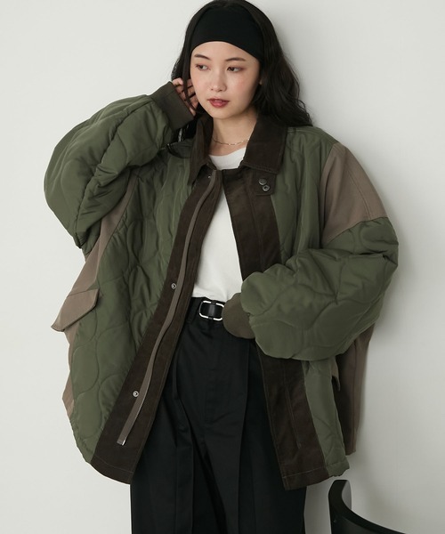 日本🇯🇵連線 Forksy 日系燈芯絨拼接絎縫外套 拼接 絎縫 燈芯絨 保暖 夾克 外套 長袖 拉鍊外套 3色(任買兩件7-11免運)/預購