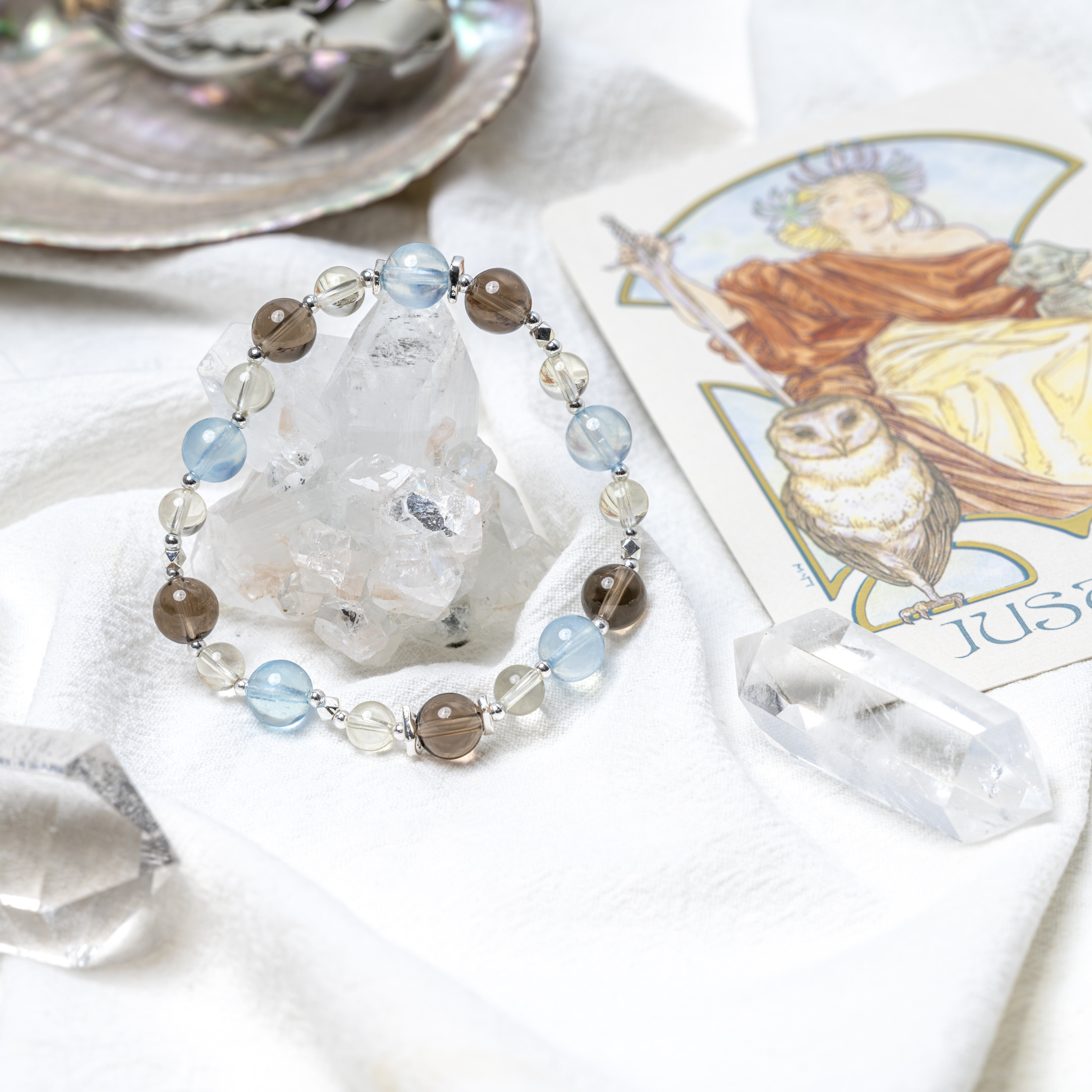 正義之年｜平衡、判斷、溝通｜海藍寶·茶晶·黃水晶