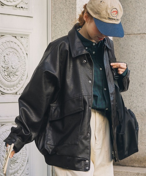 日本🇯🇵連線 MONO-MART 復古寬鬆隱藏式拉鍊皮外套 男女可穿 寬鬆 皮衣 皮外套 皮夾克 夾克 外套 翻蓋口袋 5色(任買兩件711免運)/預購