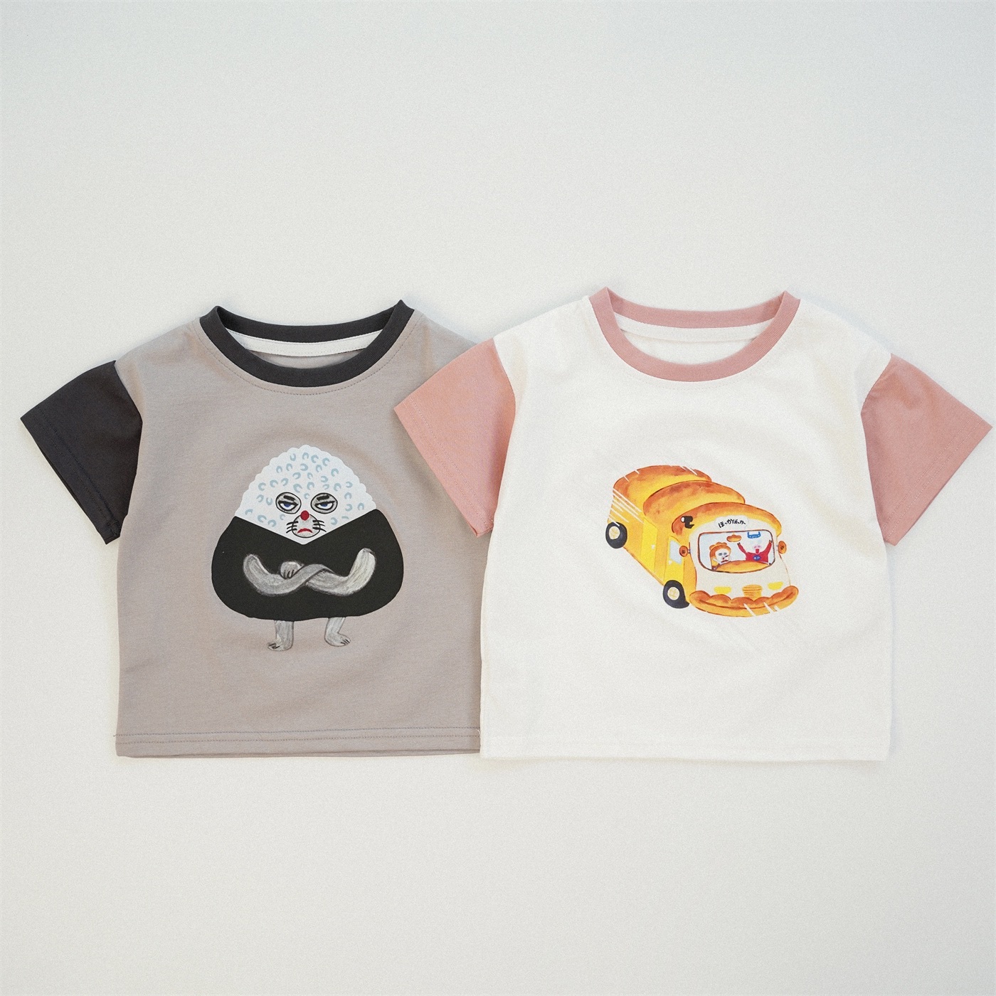 吐司飯糰拼袖上衣