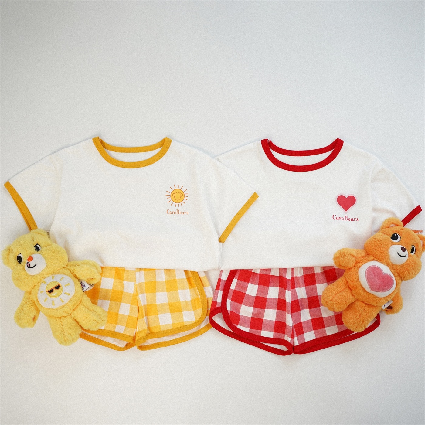 可愛熊熊格子褲套裝