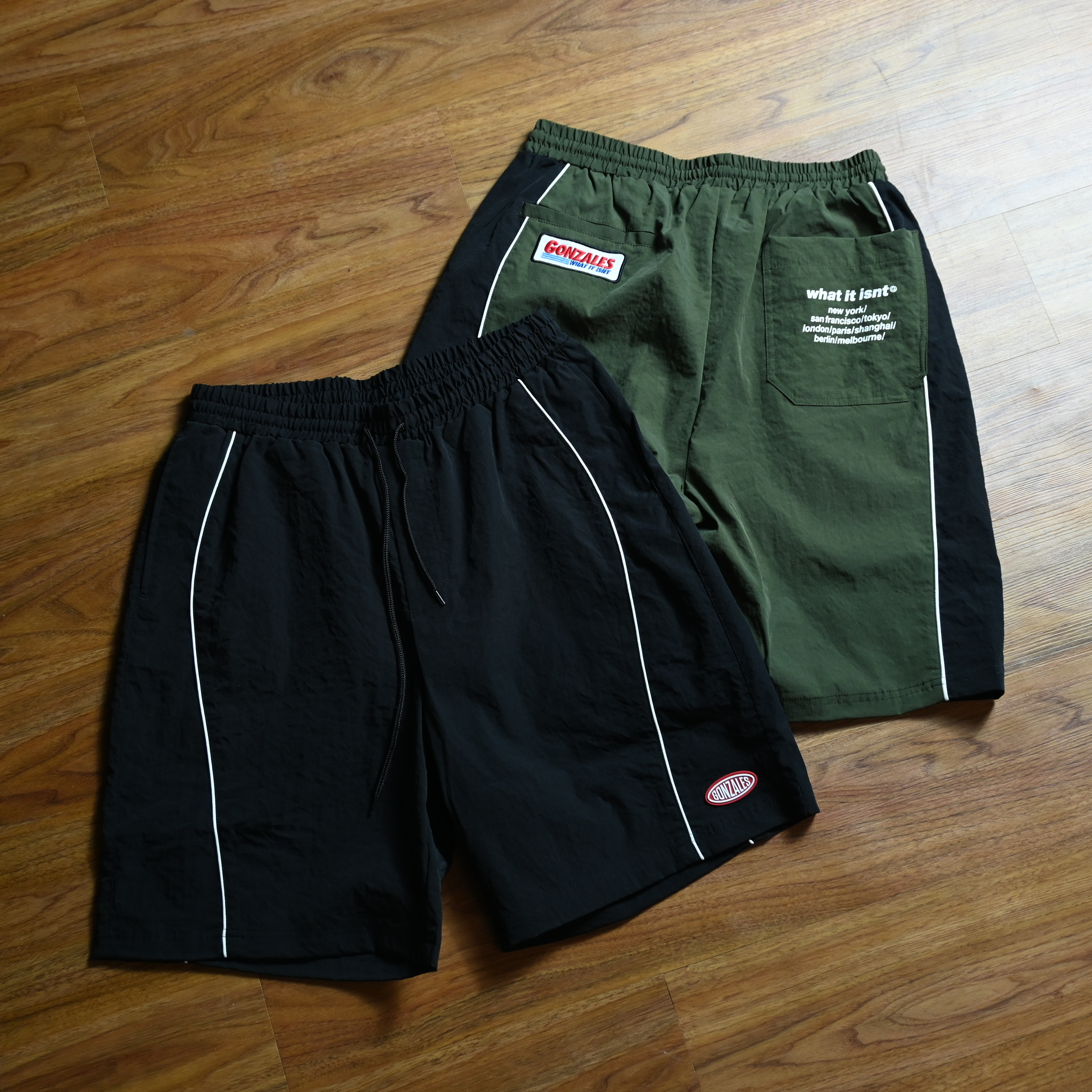 (What it isNt) ART BY MARK GONZALES Piping track short