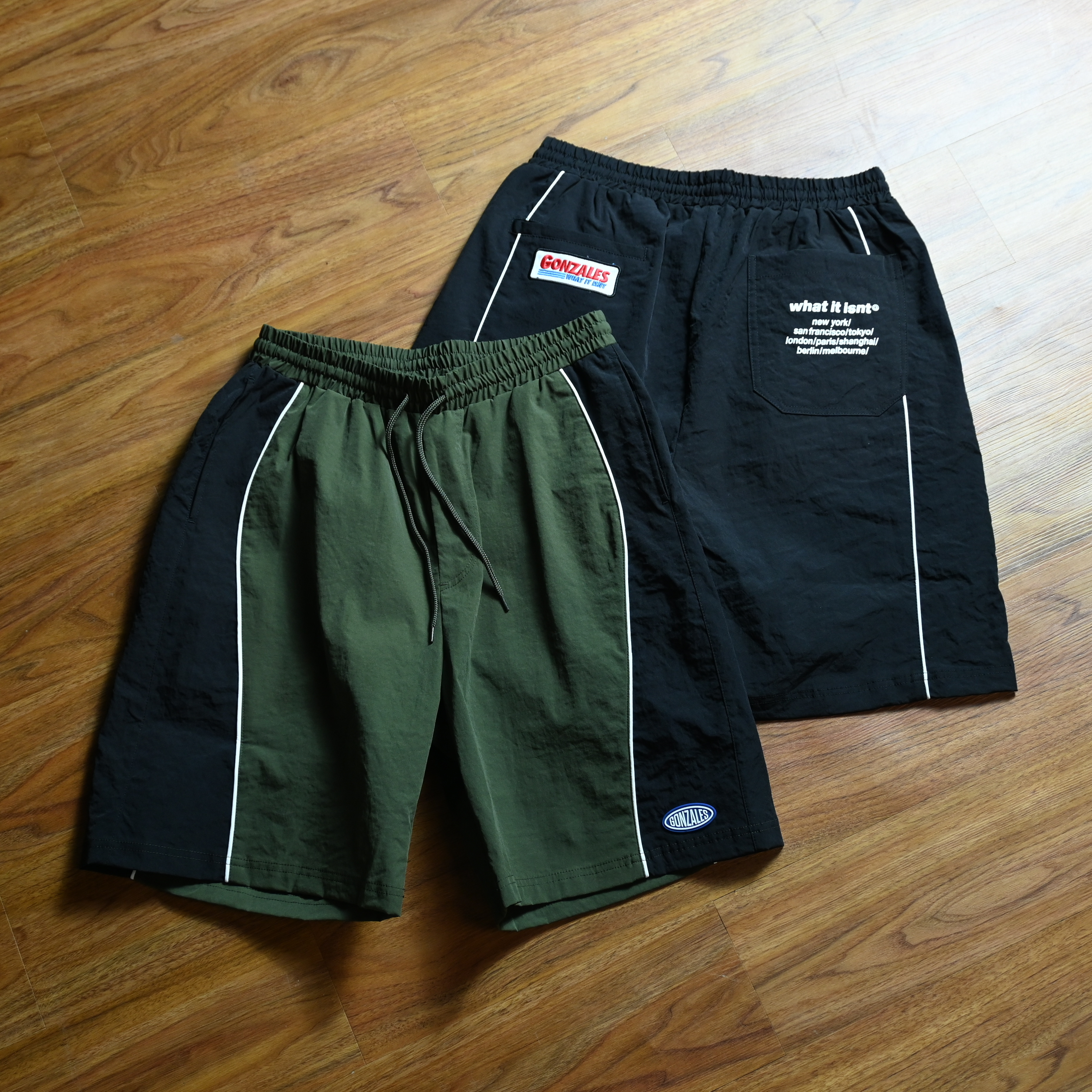 (What it isNt) ART BY MARK GONZALES Piping track short