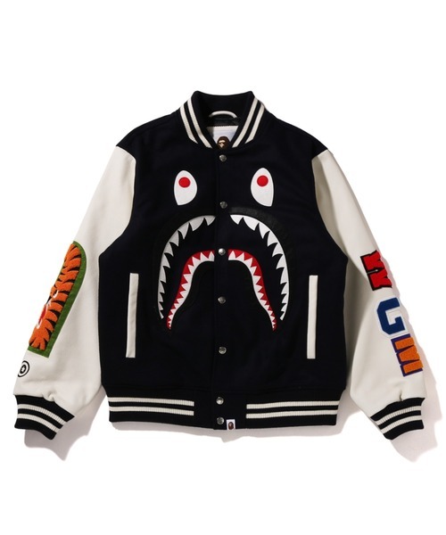 『日本連線中』2025AW A BATHING APE BAPE SHARK VARSITY JACKET 鯊魚 外套 1L70141008