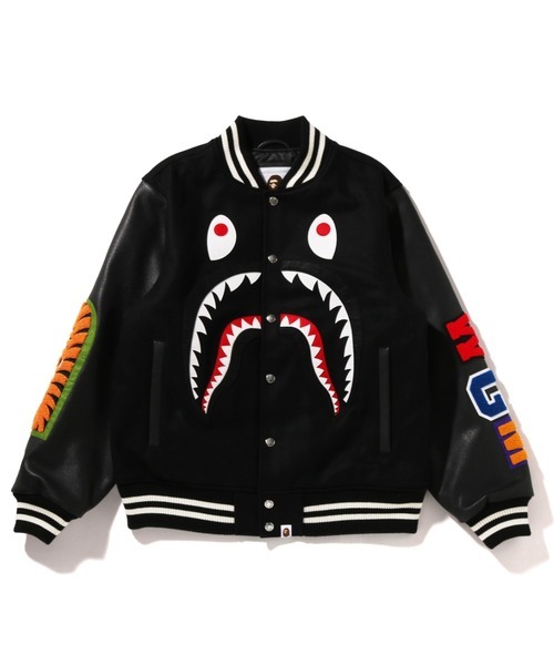 『日本連線中』2025AW A BATHING APE BAPE SHARK VARSITY JACKET 鯊魚 外套 1L70141008