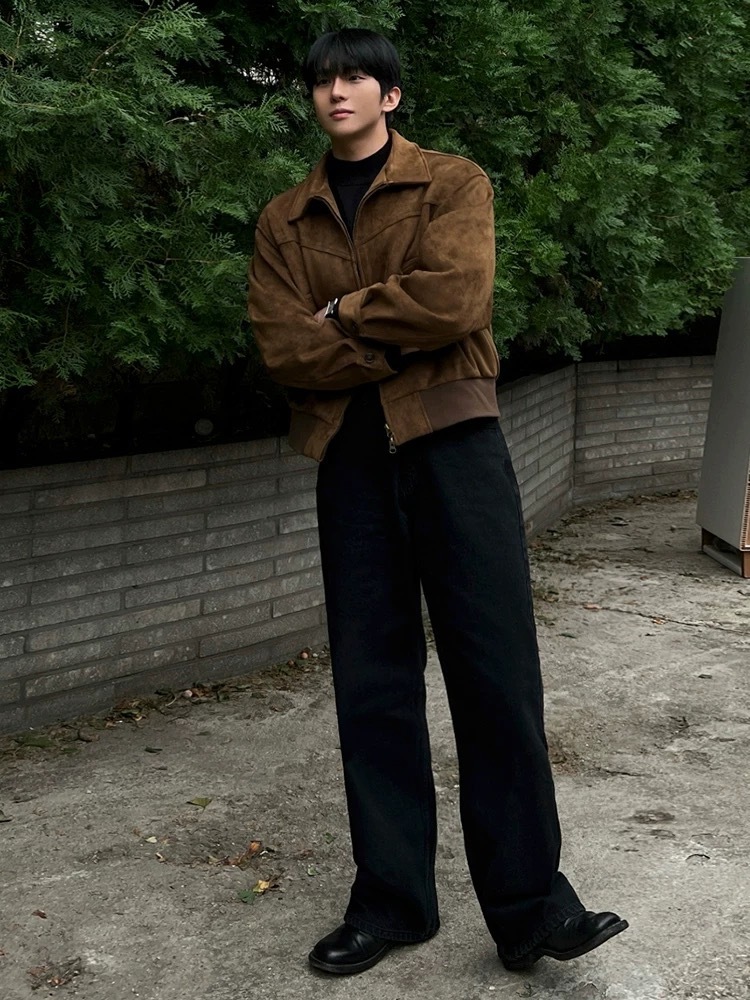 SIMPLEACTION 復古短版麂皮外套