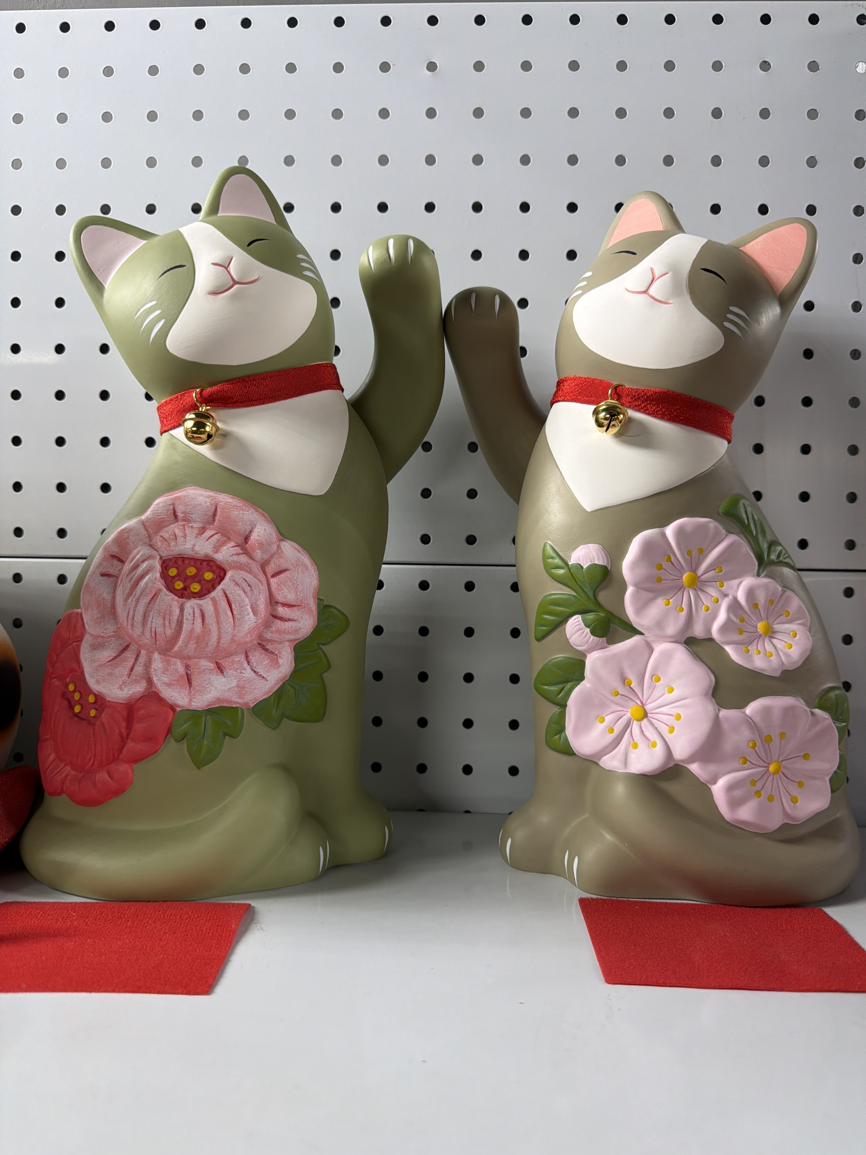 MV60 彩繪步步繁花招財貓(一對) (FY4578+FY4579) **只限自取**