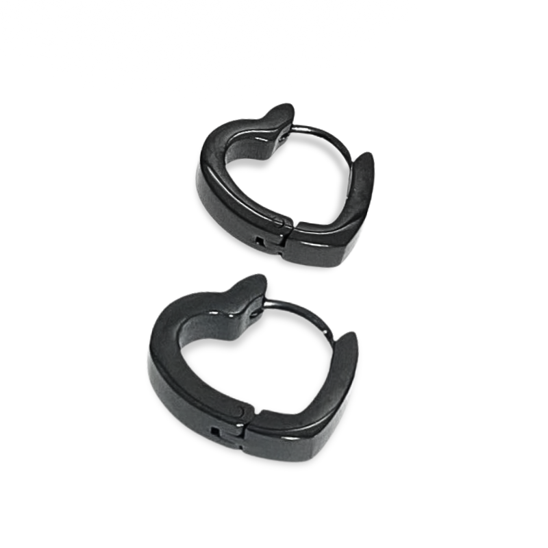 鋼易扣-寬版愛心易扣 銀黑2色(單支價)