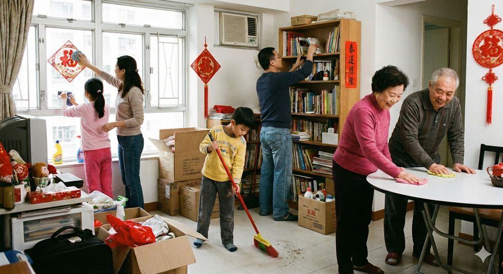 年前大掃除是與整理有關的過年習俗，清理一年都沒用到的舊東西，把累積的疲憊跟晦氣一併掃出門。