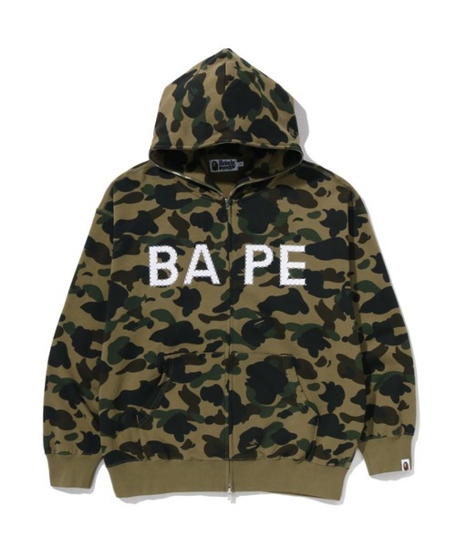 『日本連線中』2025AW A BATHING APE BAPE 1ST CAMO BAPE LOGO RHINESTONE RELAXED FIT FULL ZIP HOODIE 外套 1L80115310