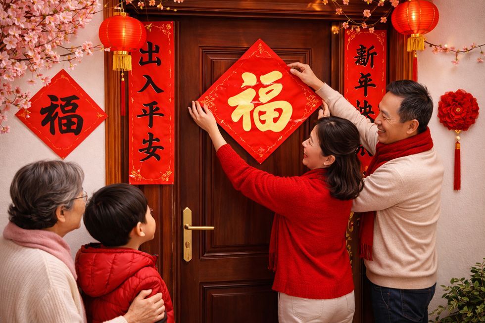 以前貼春聯是為了避邪的過年習俗，但現在每一張春聯都藏著對未來的期許。很多台灣設計師會把貓貓狗狗，或是可愛的台灣小吃畫進春聯裡。