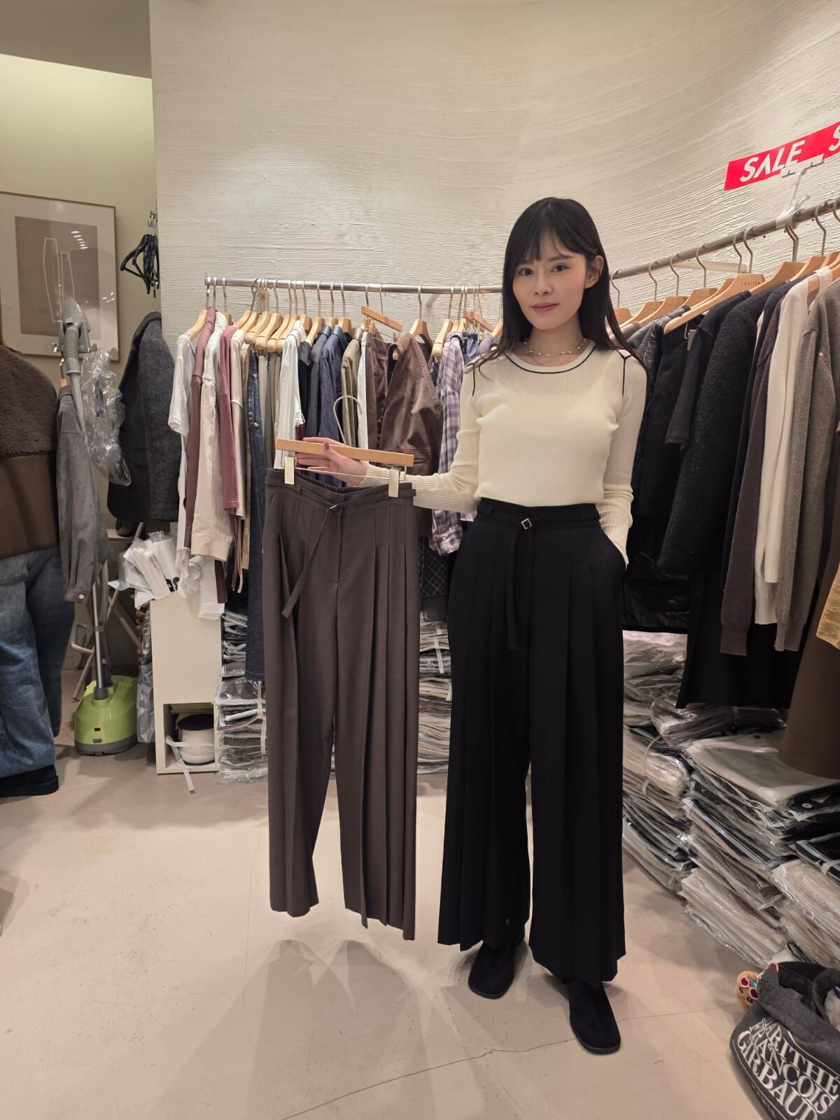 2B5420 小個子幼帶壓摺西褲 *特價* (優惠碼同充值購物金不適用)