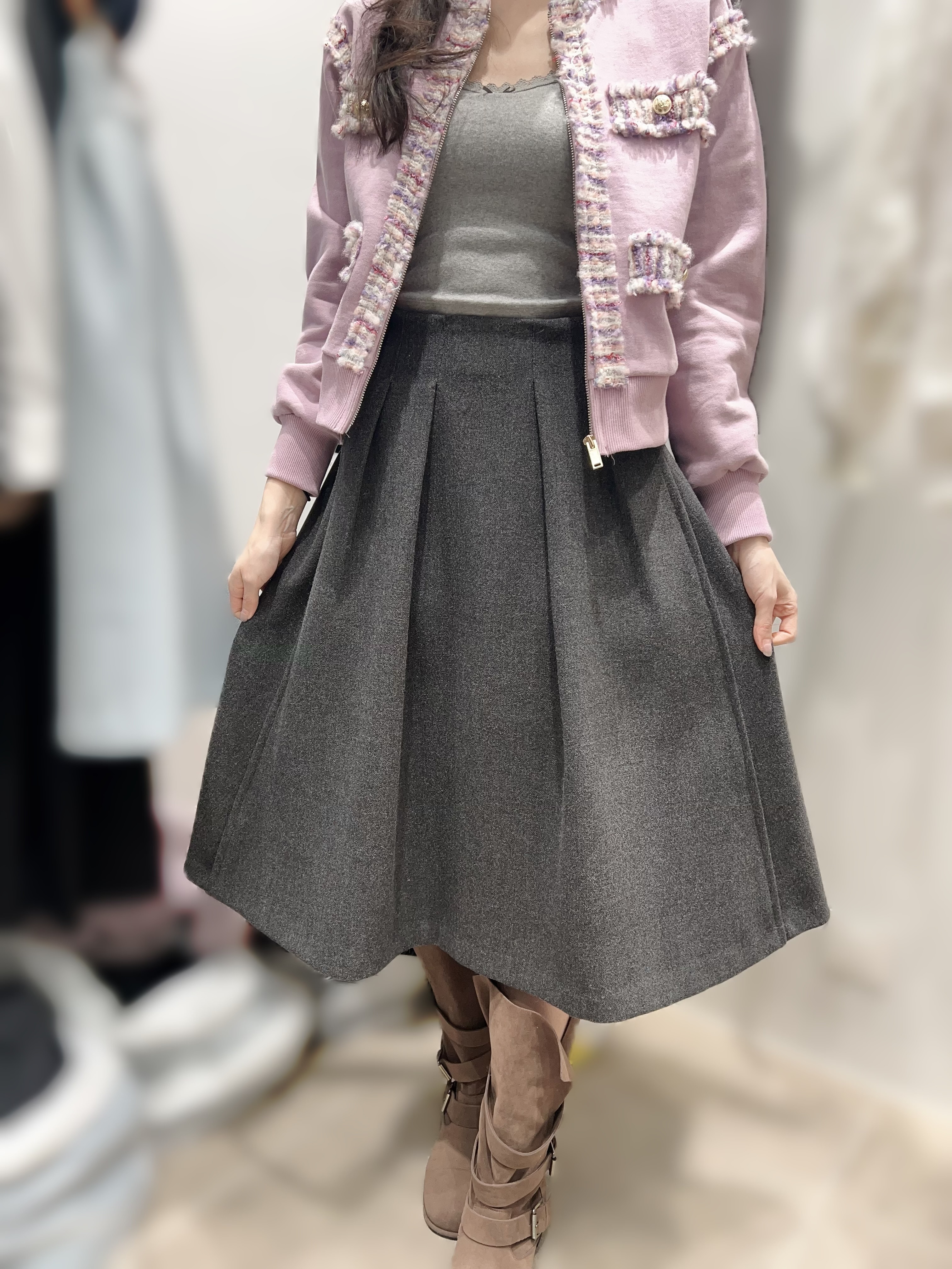 EN02  高質長裙  S腰28- 33  HIP 62  長28 /   M腰 29-34  HIP63  長28.5   $599[一口價]