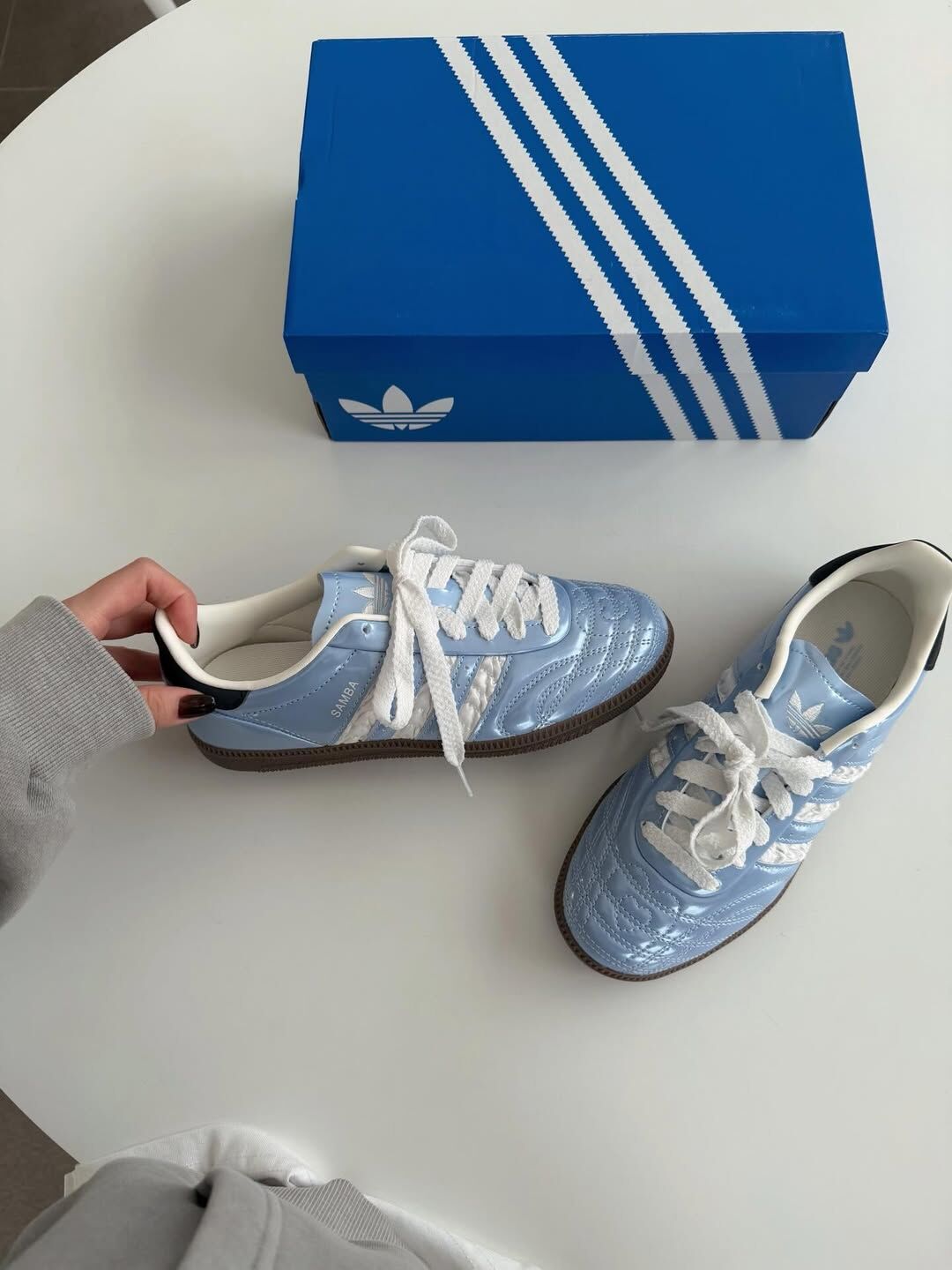 Adidas Originals Samba JP 日本限定 寶寶藍 愛心 水藍 德訓 復古鞋 KJ7302