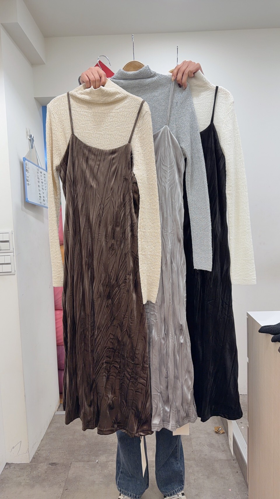 皺皺高領針織衫 5colors