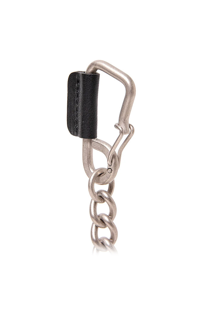 HOBO CARABINER CHAIN KEY RING HORSE LEATHER (2COL)