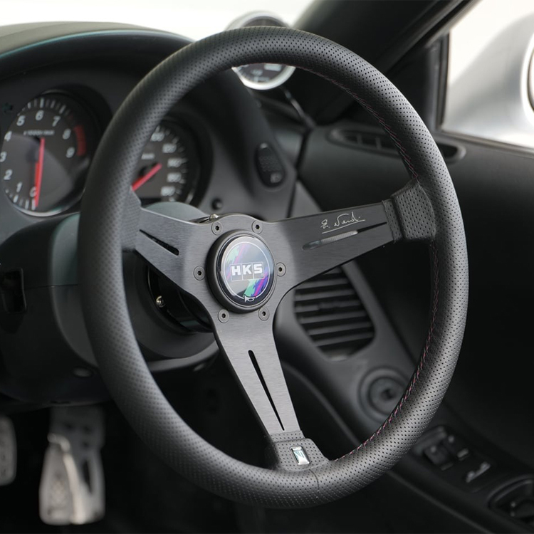 【數量限定】HKS x NARDI 聯名 三輻式方向盤 34DEEP No.668