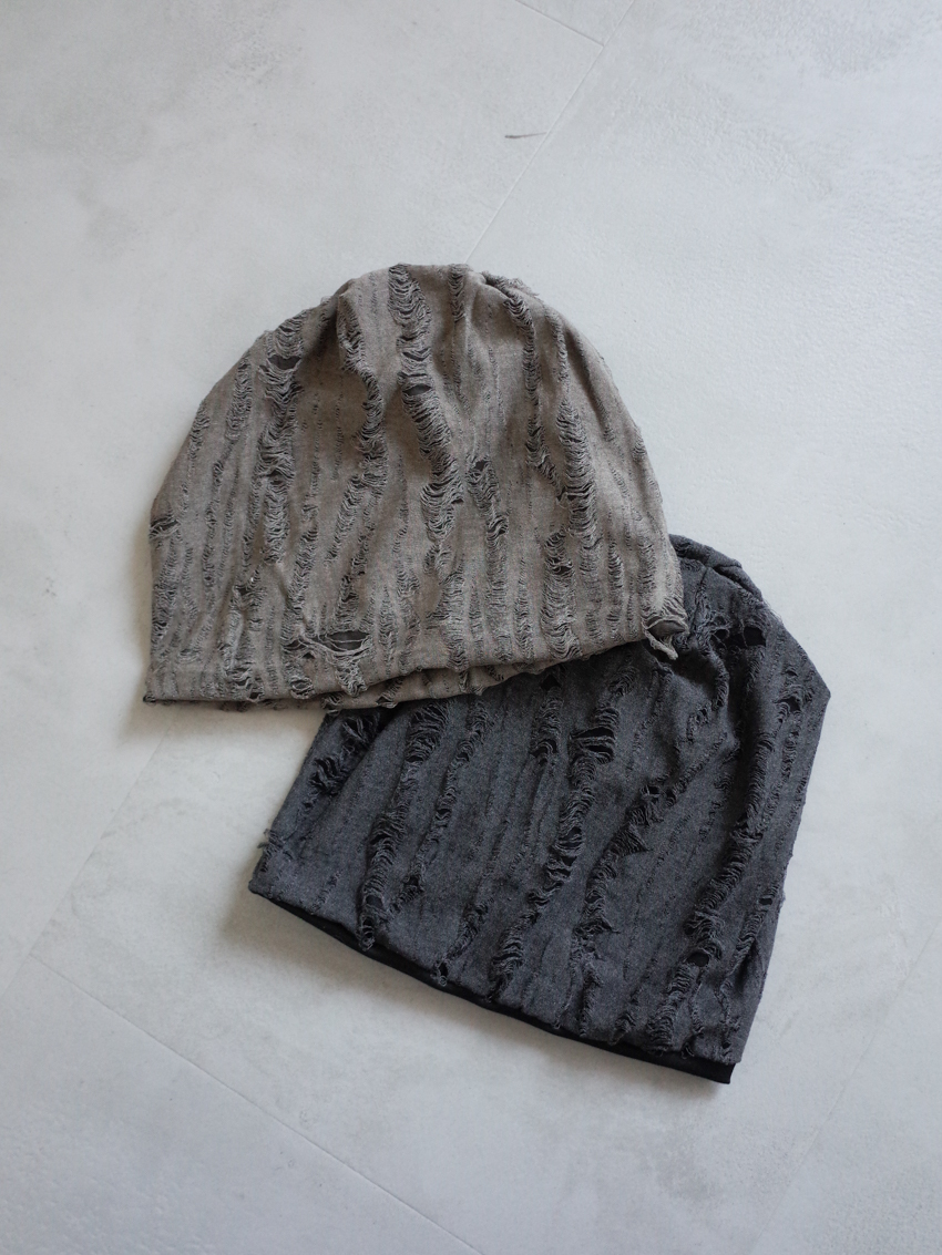 distressed cozy beanie