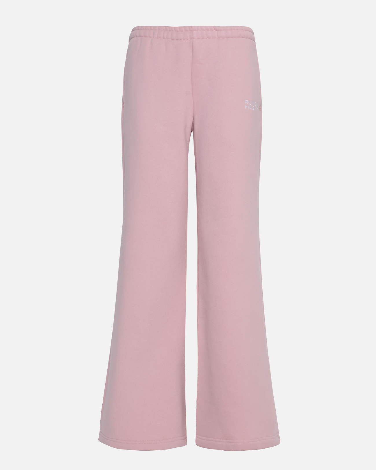 Low-Rise Wide Sweatpants–Pink