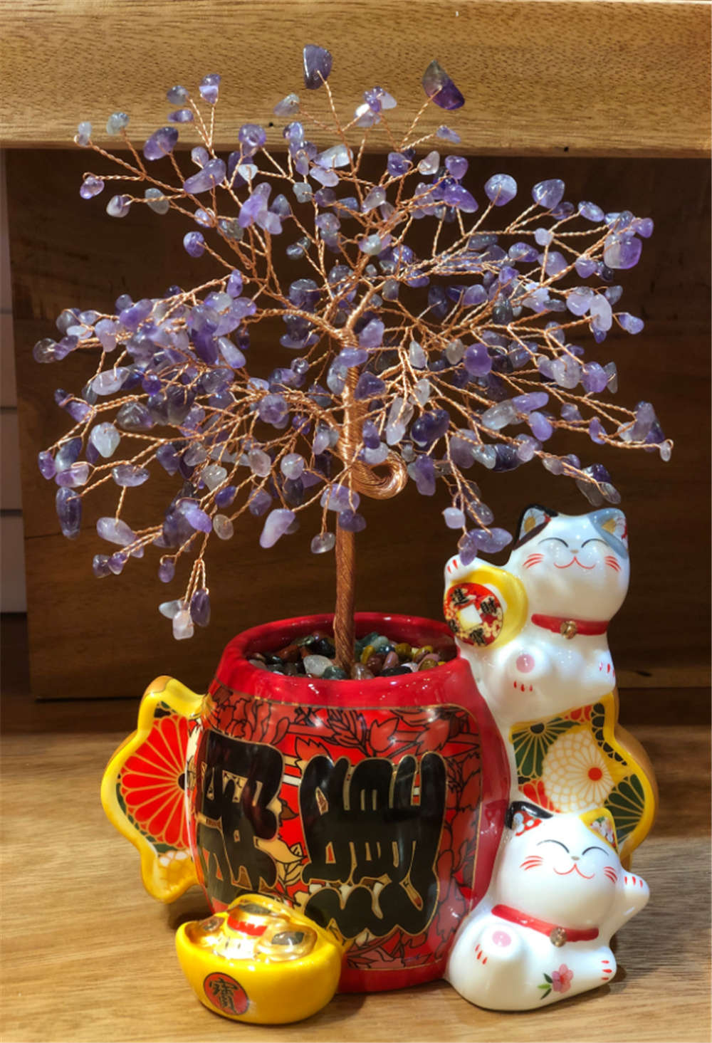 0119gz322-招財貓-旺運招財•紫水晶（B8）
