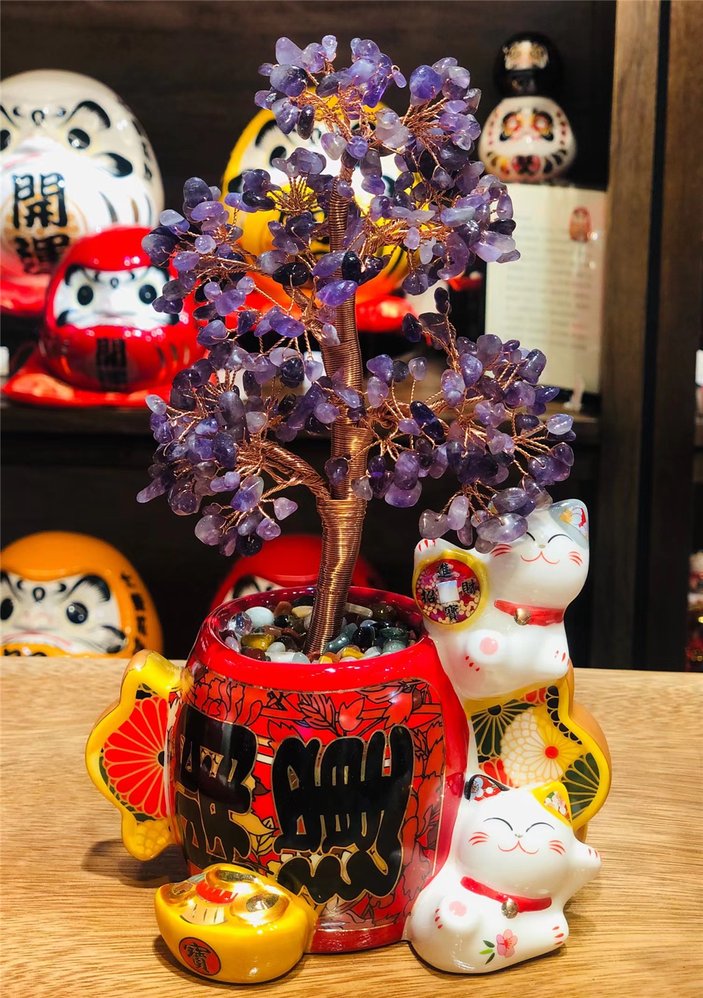 0119gz324-招財貓-旺運招財•紫水晶（B10）