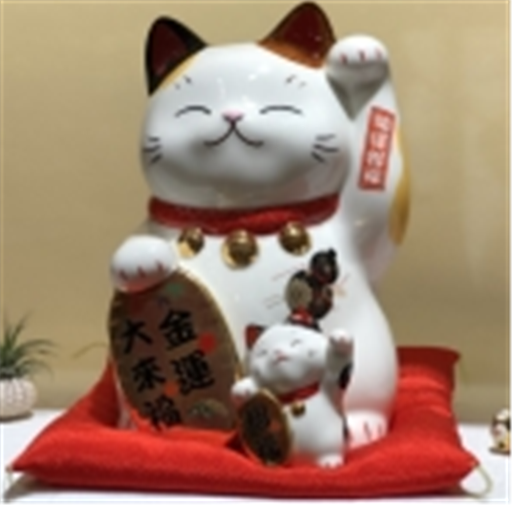 0119gz333-招財貓-彩繪親子金牌招財貓存錢罐（B19）