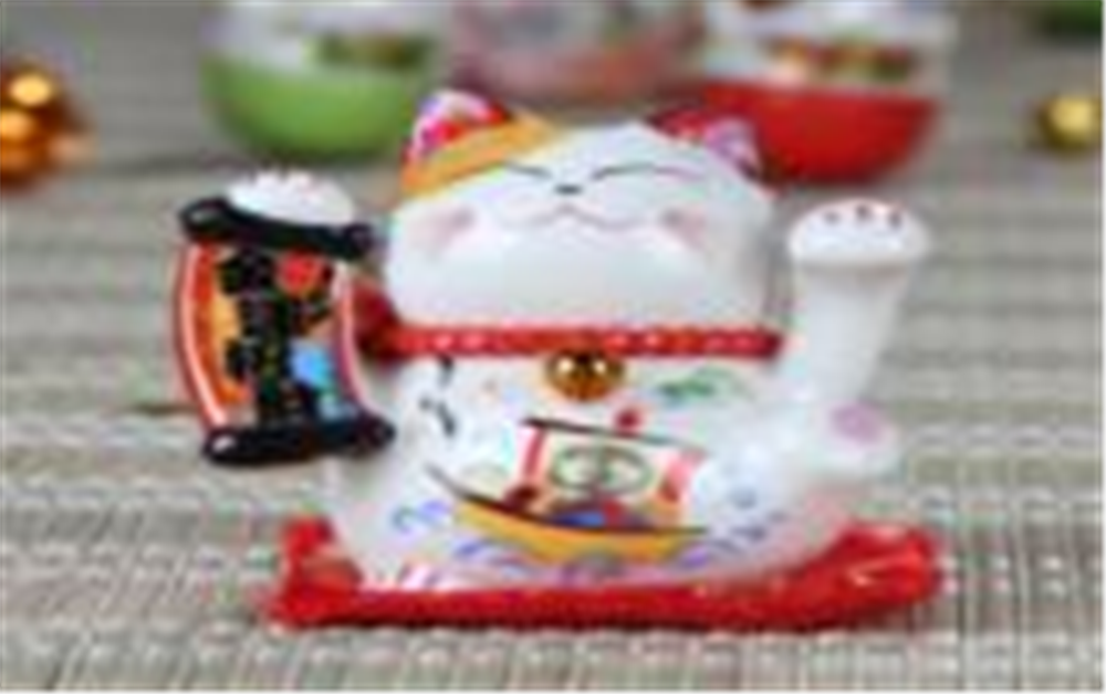 0119gz358-招財貓-彩繪金運來福招財貓（盒子貓）（B44）