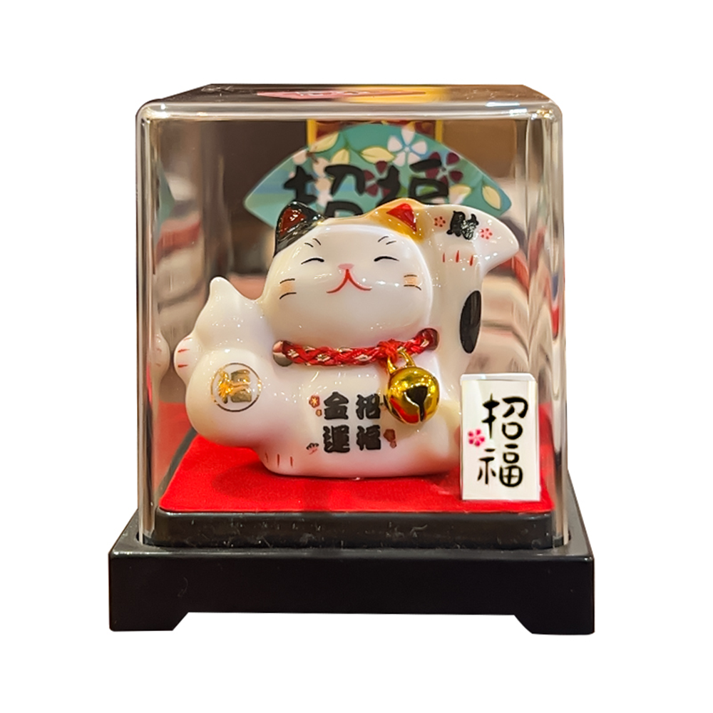 0119gz361-招財貓-彩繪寶葫蘆招財貓（盒子貓）（B47）