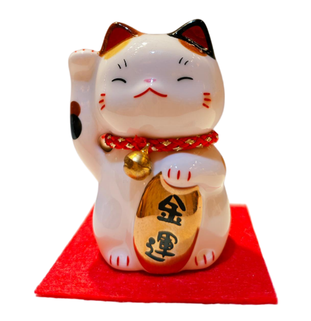 0119gz365-招財貓-彩繪迷你金運招財貓（舉右手）（B51）