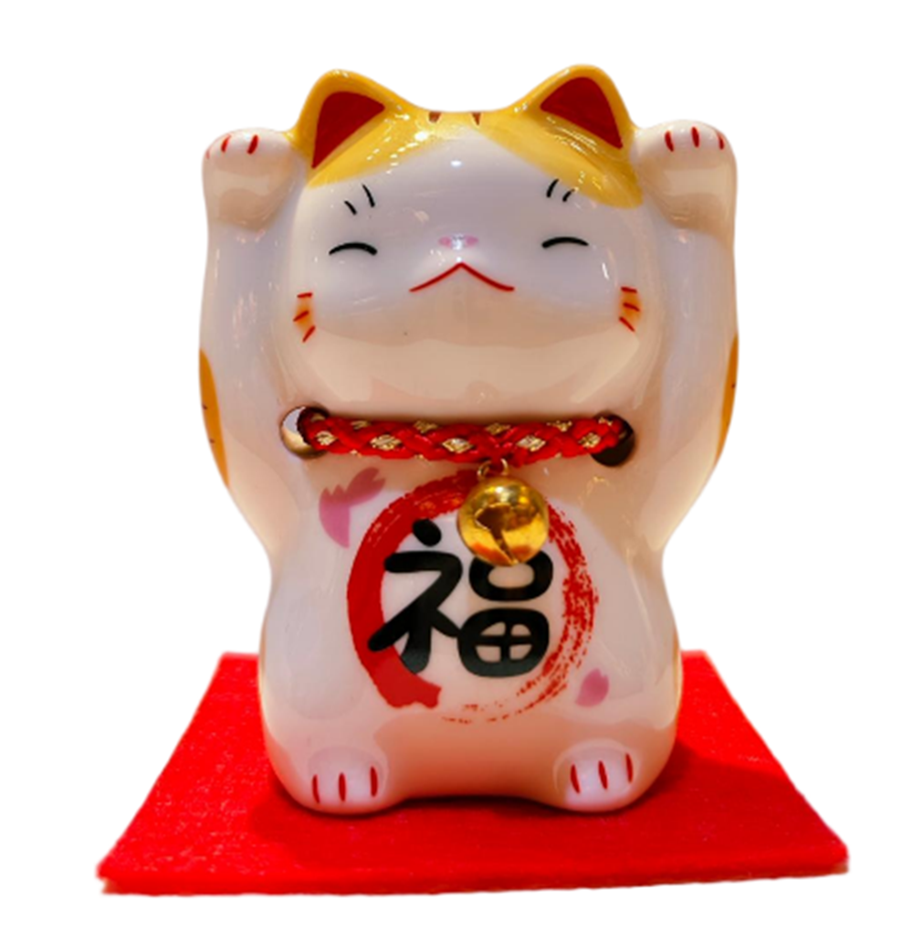 0119gz373-招財貓-彩繪迷你萬福招財貓（舉雙手）（B59）