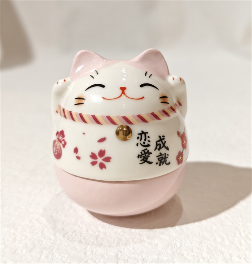 0119gz335-招財貓-彩繪戀愛成就不倒翁（小）（B21）