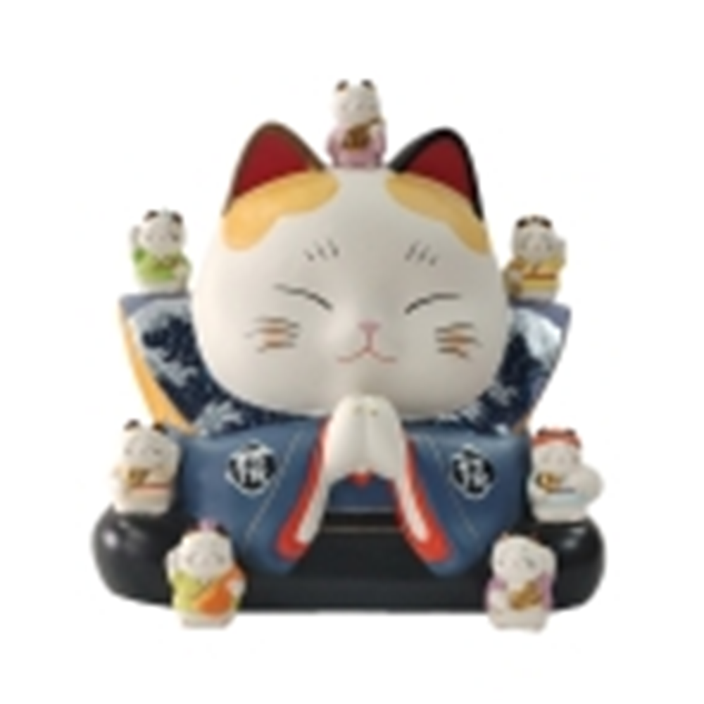 0119gz340-招財貓-彩繪七福神存錢罐（B26）