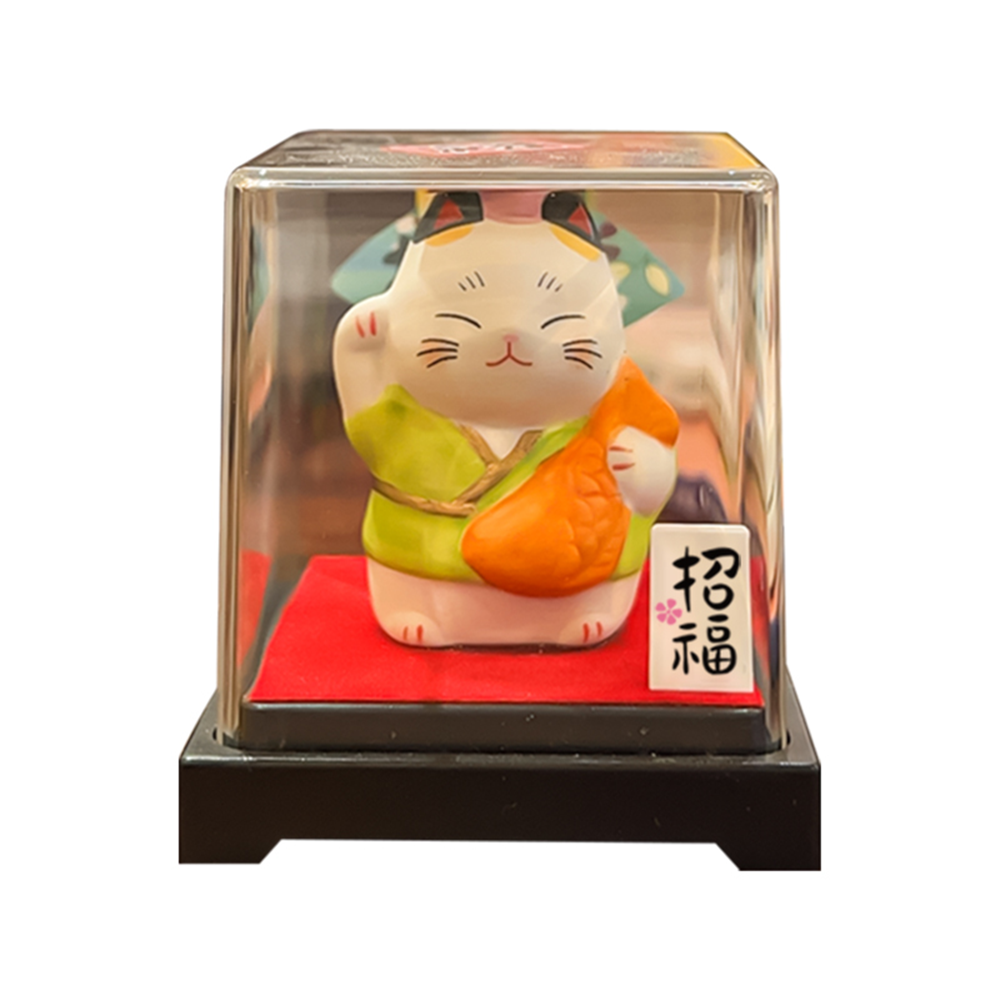 0119gz347-招財貓-彩繪惠比壽福禪神招財貓（盒子貓）（B33）