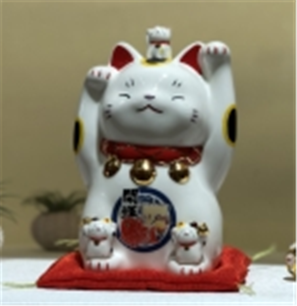 0119gz352-招財貓-彩繪開運錦鯉招財貓（B38）