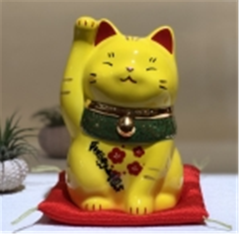 0119gz354-招財貓-彩繪金運上升招財貓（B40）