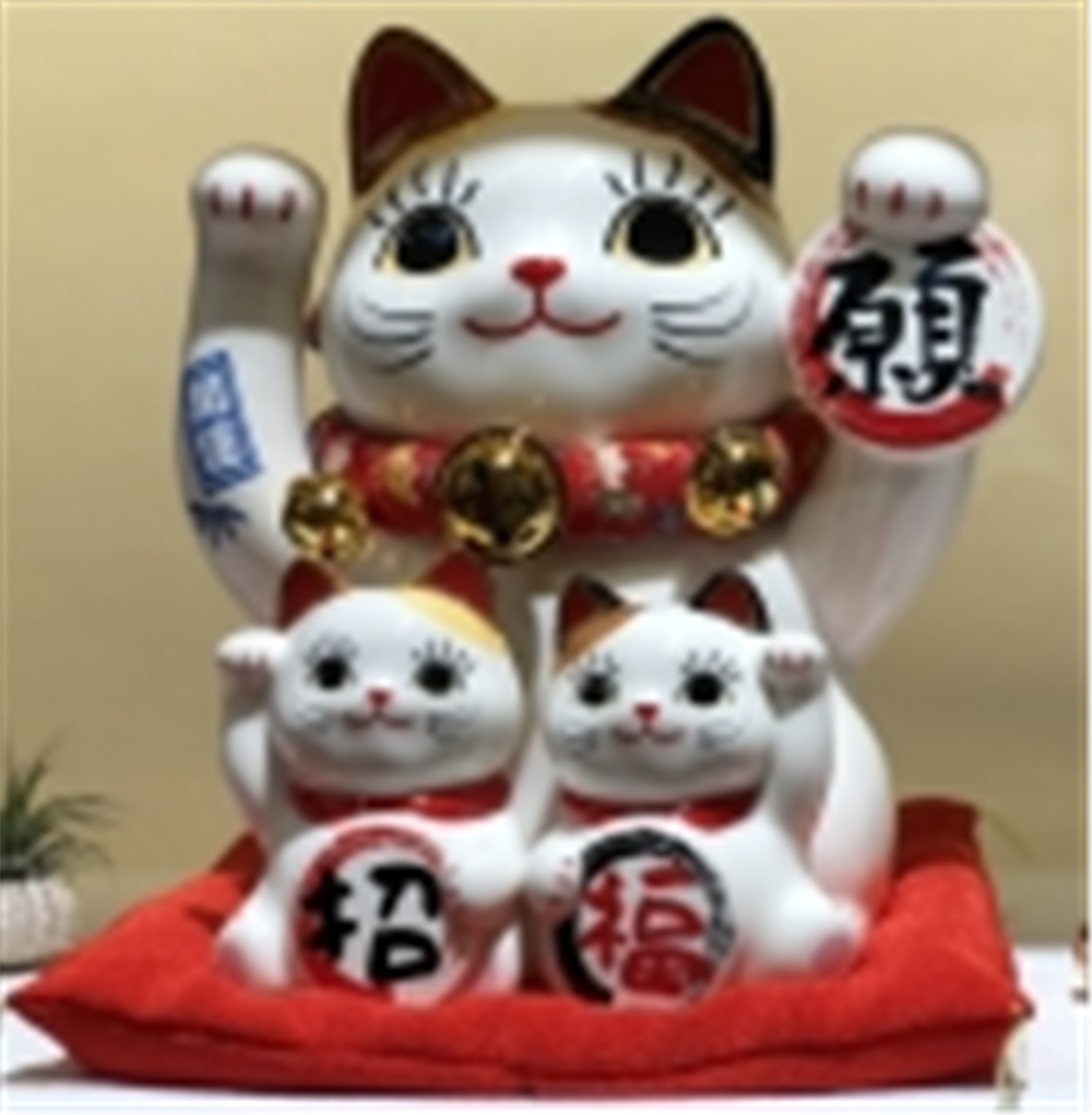 0119gz355-招財貓-彩繪大願招福招財貓存錢罐（B41）