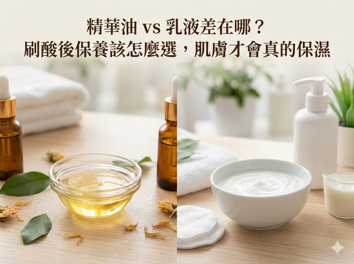 精華油 vs 乳液差在哪？刷酸後保養該怎麼選，肌膚才會真的保濕