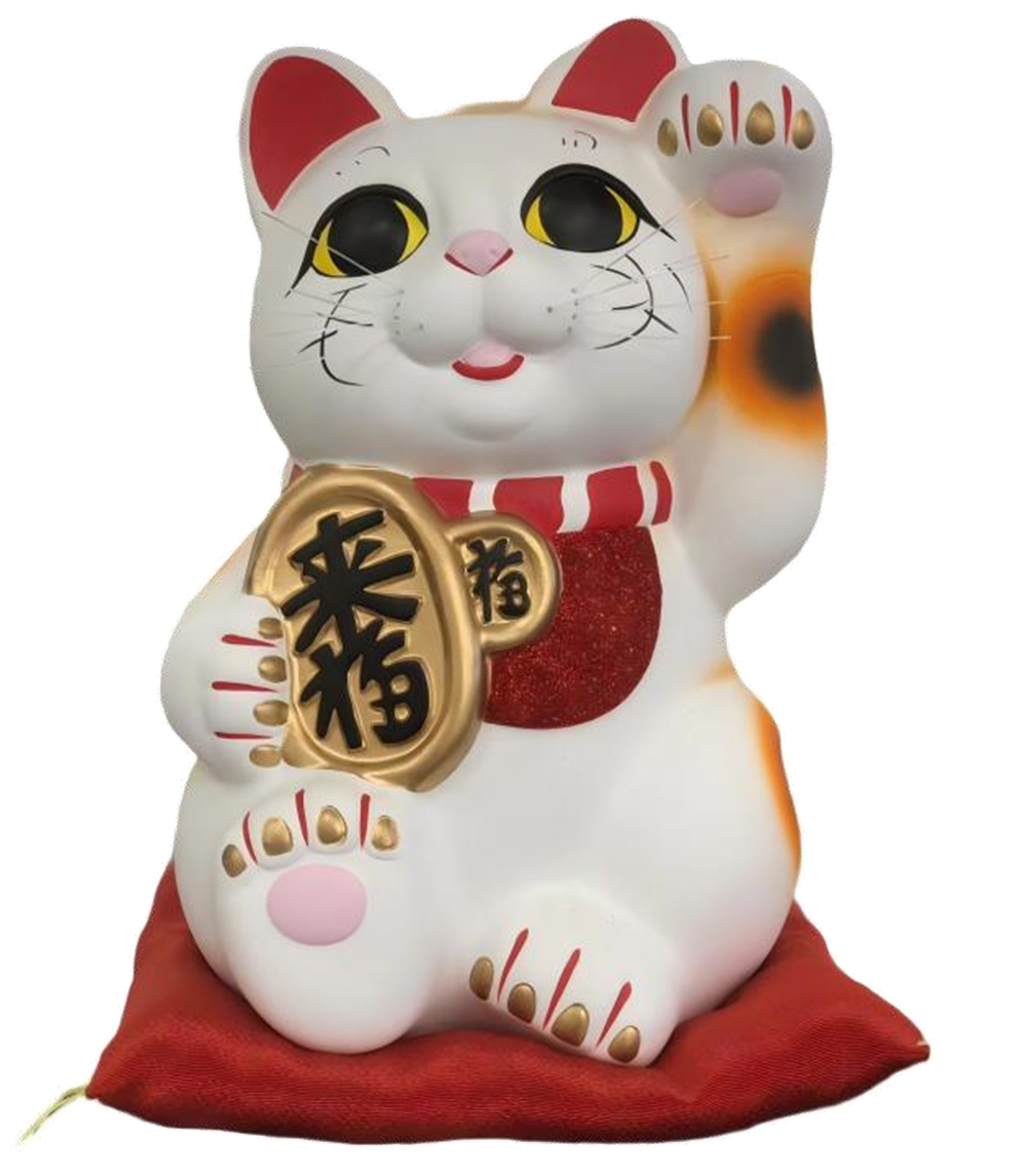 0119gz392-招財貓-卡通大眼 來福來財存錢罐 （B78）