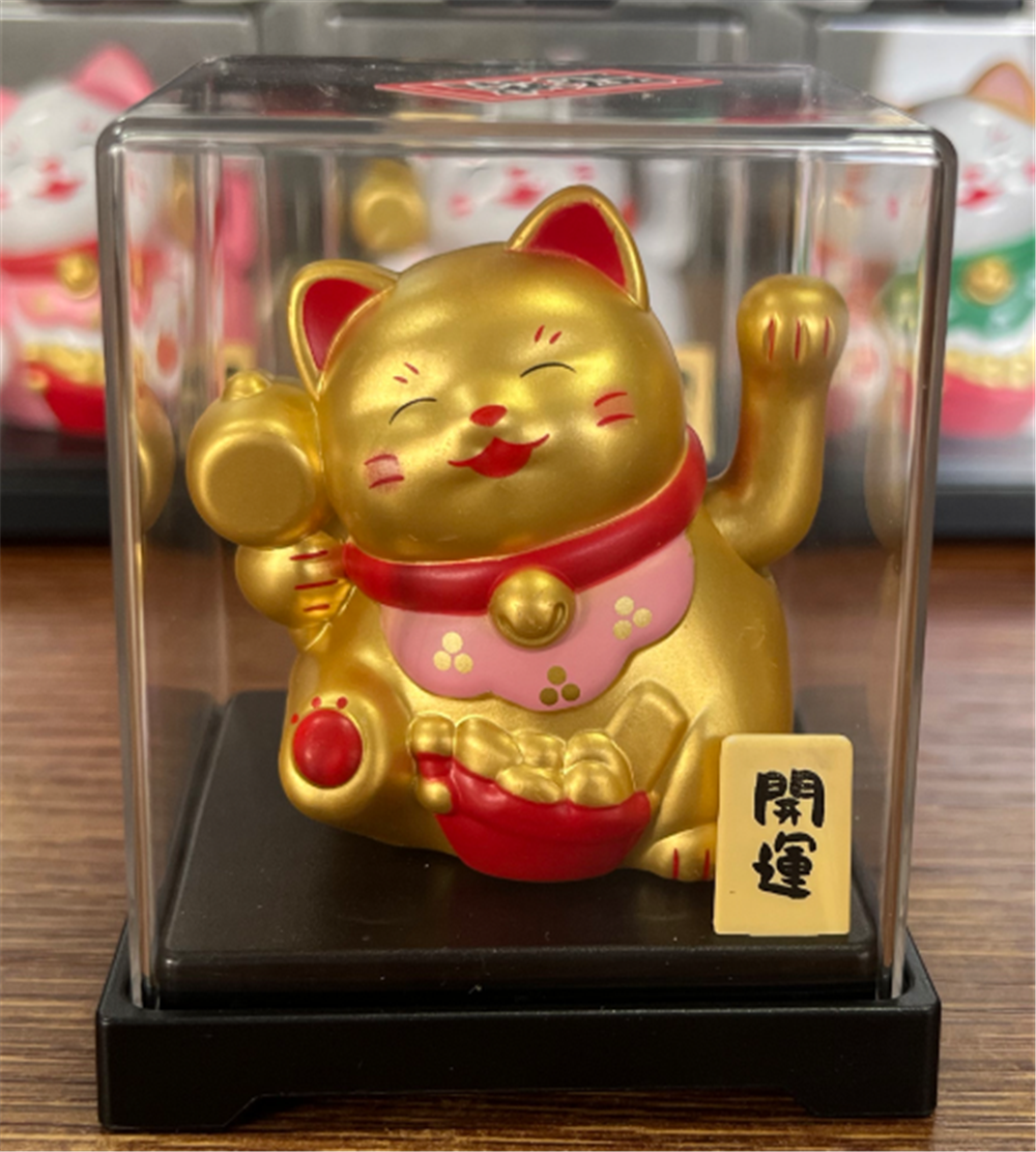 0119gz399-招財貓-太陽能搖手‖福槌•金（B85）