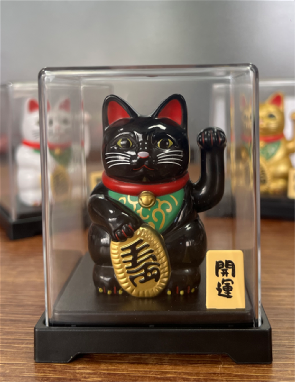0119gz406-招財貓-太陽能搖手‖千萬兩•黑（B92）