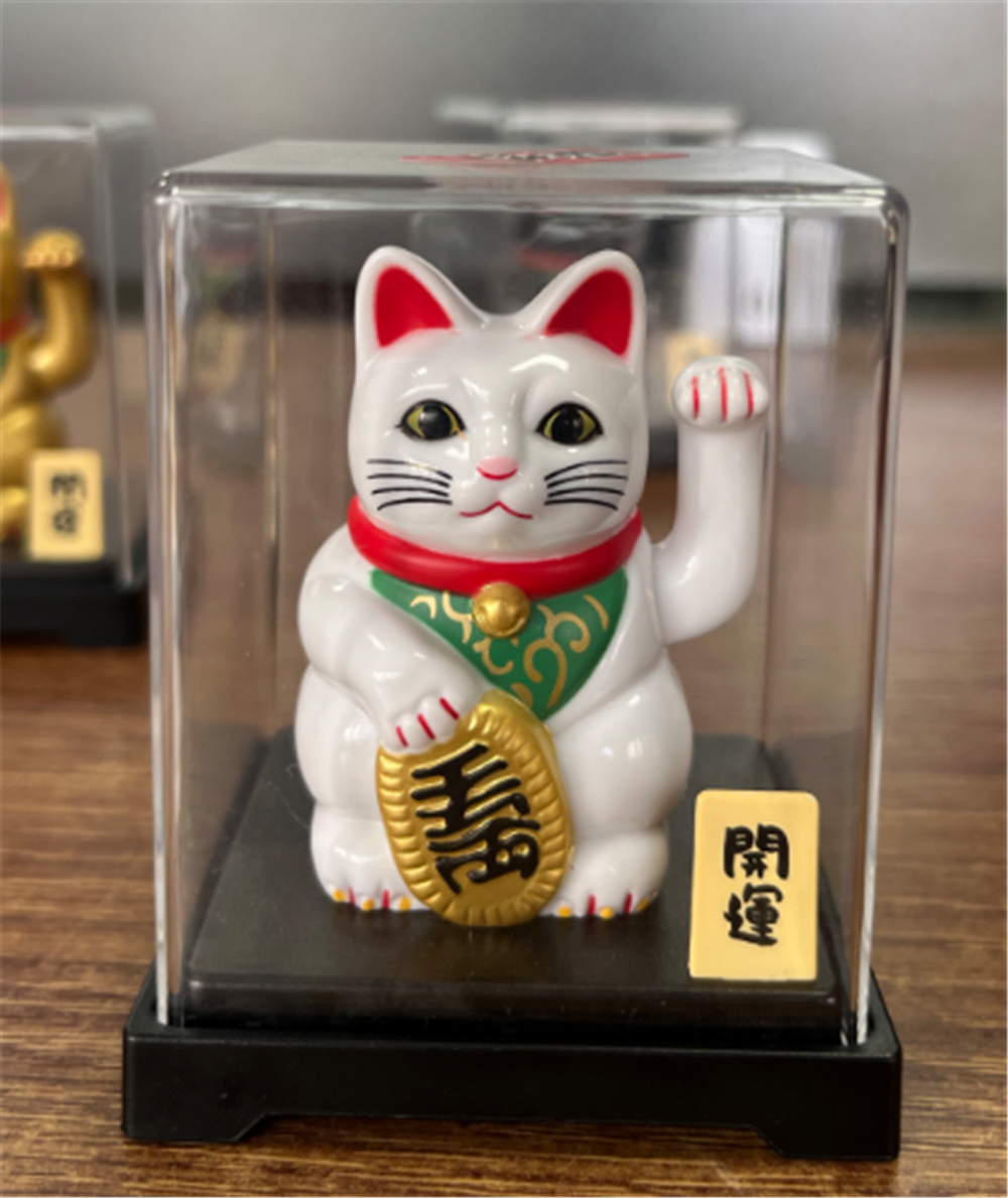 0119gz407-招財貓-太陽能搖手‖千萬兩•白（B93）