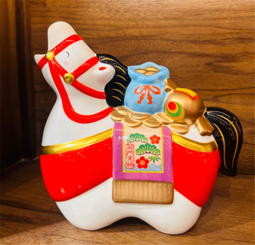 0119gz412-招財貓-彩繪納財福馬 ★特大（B98）