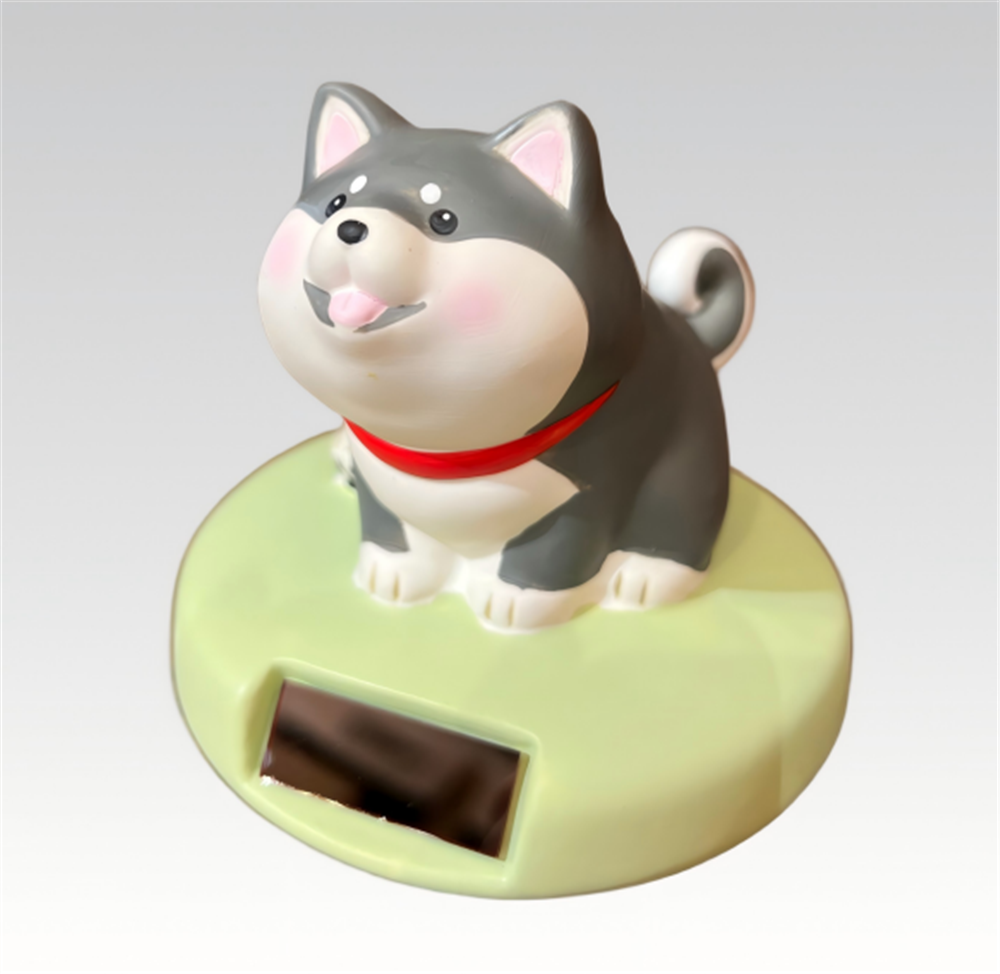 0119gz414-招財貓-太陽能柴犬·黑（B100）