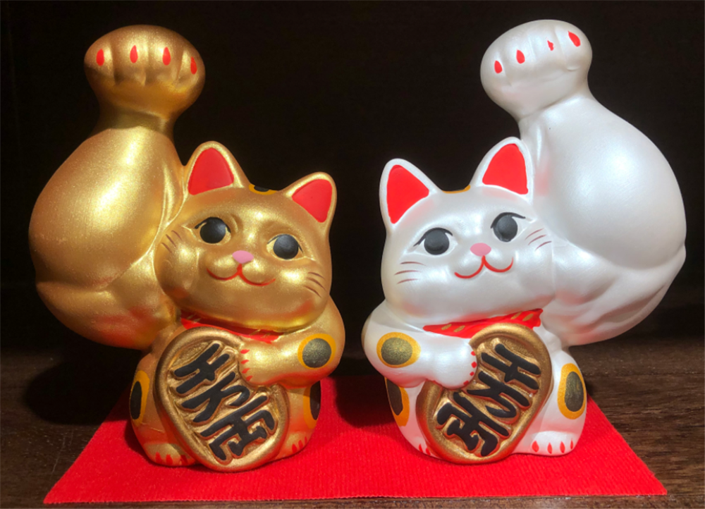 0119gz430-招財貓-5寸金巨臂招財貓•324&325組合（B116）