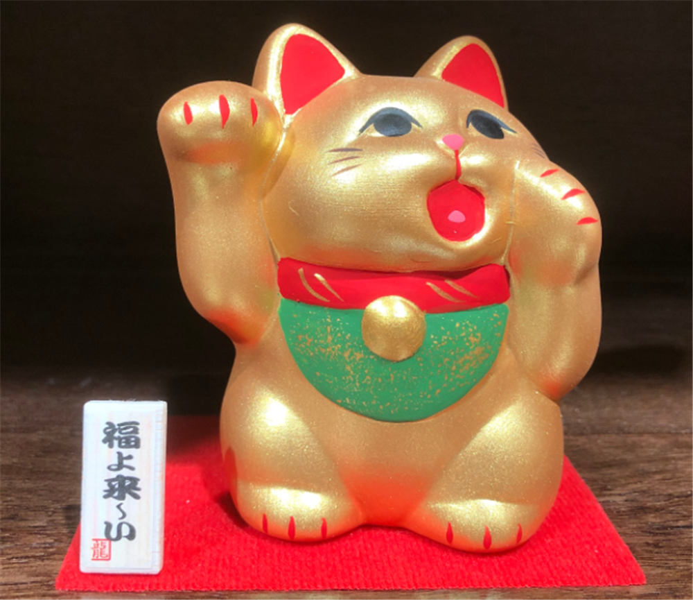 0119gz435-招財貓-幸運貓 •金（B121）