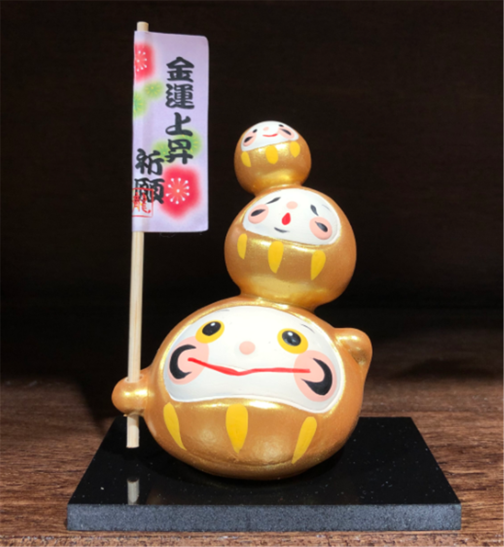 0119gz449-招財貓-金運升騰達摩•金（B135）