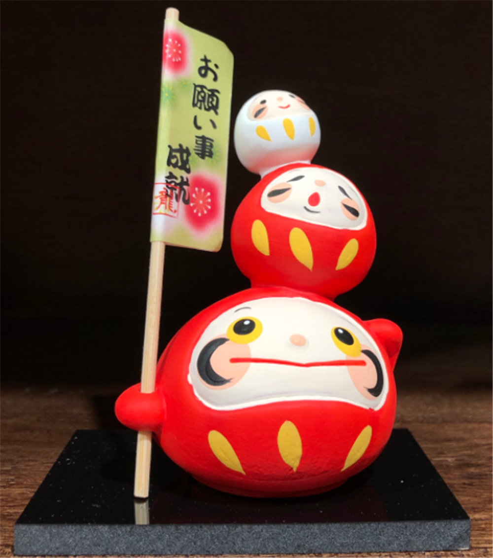 0119gz450-招財貓-事成如願達摩•紅（B136）