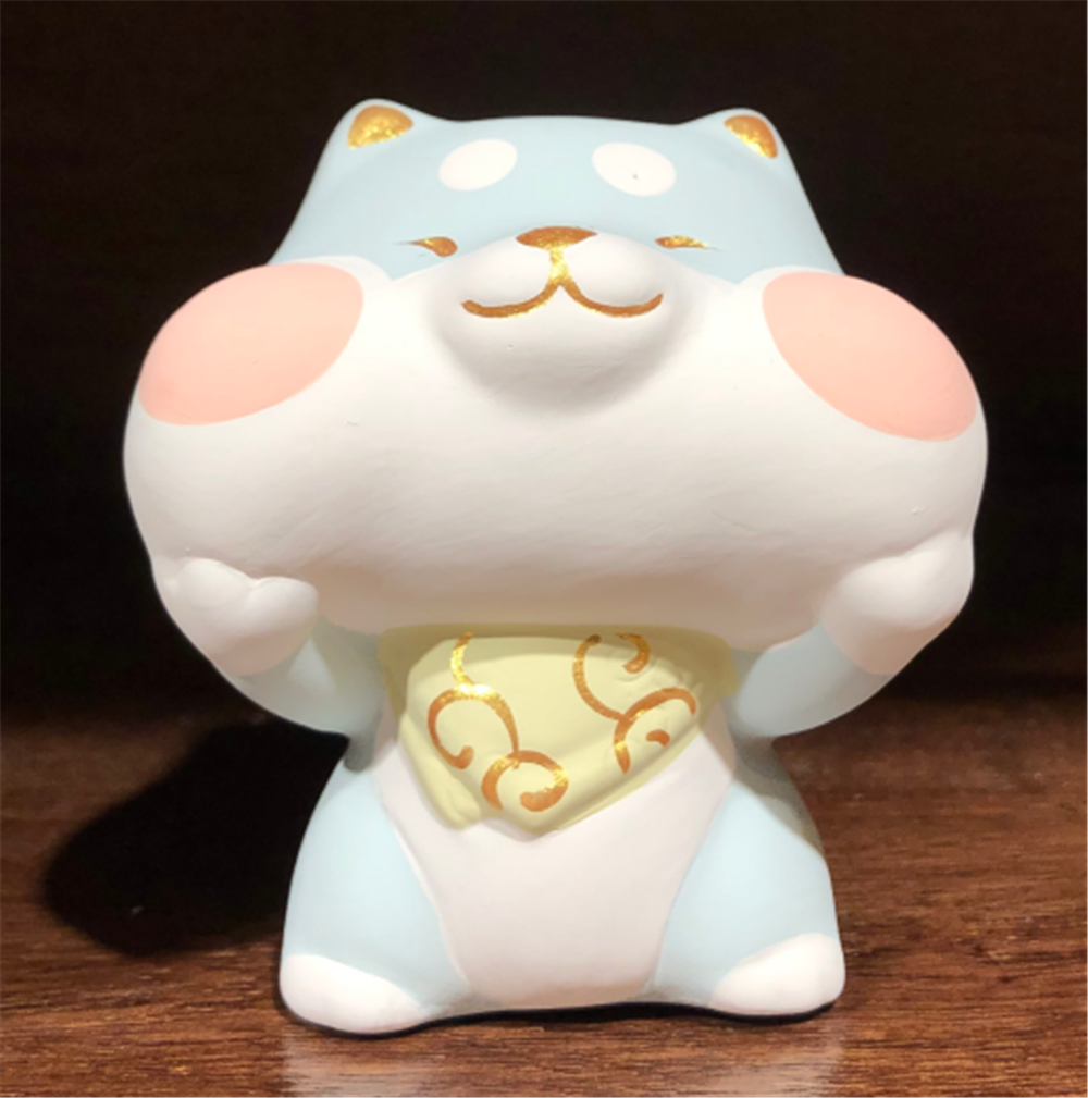 0119gz451-招財貓-旺運快樂柴犬 •藍（B137）