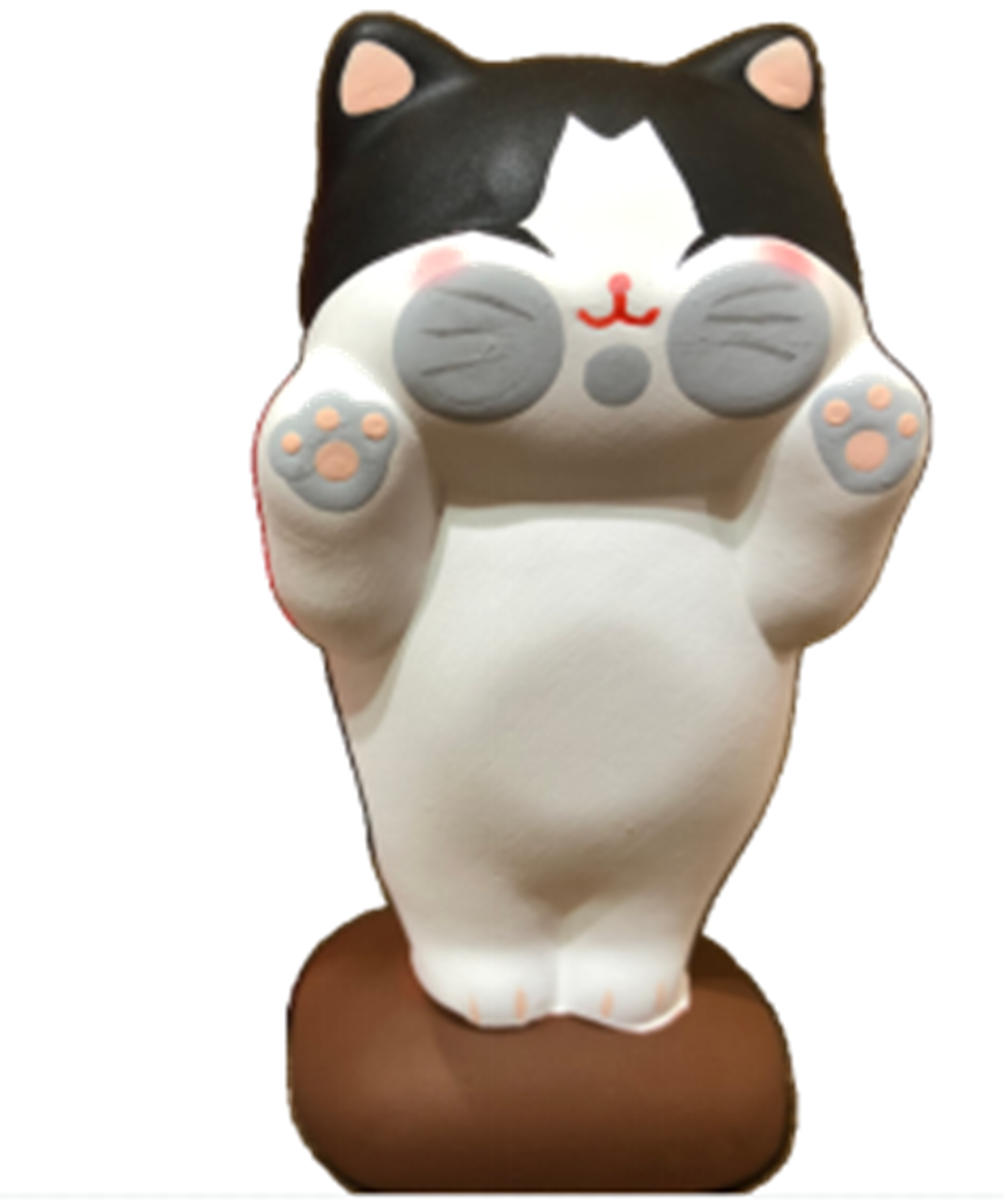 0119gz467-招財貓-小趴窗來財貓（黑）（B153）