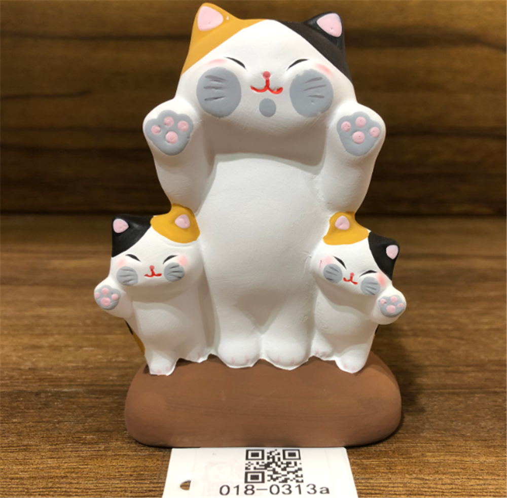 0119gz474-招財貓-親子趴窗來財貓（三花）（B160）